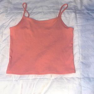 American Eagle Cropped Light Pink Tank Top